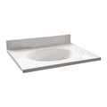 Design House Cultured Marble Vanity Top 25x19, Solid White 586180